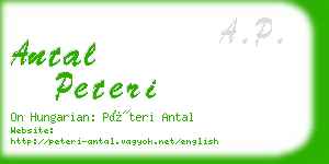 antal peteri business card